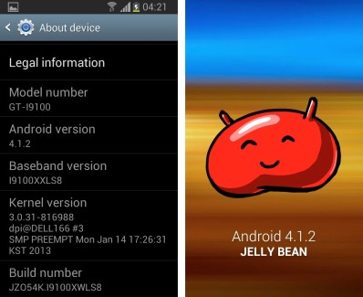 Galaxy S II GT-i9100P, le modèle NFC passe à Android 4.1.2