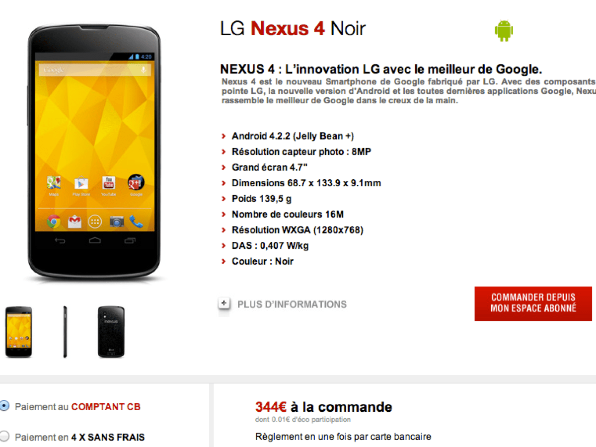 Les Nexus 4 et Galaxy Trend s'invitent chez Free Mobile