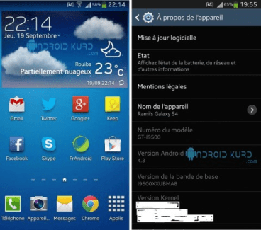 Android 4.3 Jelly Bean aperçu sur le Galaxy S4 ?