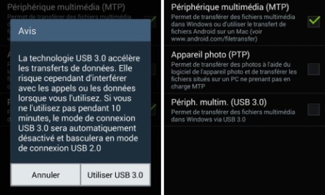 L'USB 3.0 du Samsung Galaxy Note 3 est limité sur PC et n'est pas...