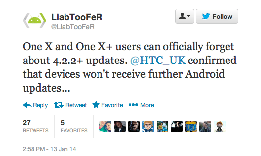 HTC confirme : les One X et One X+ ne seront plus mis à jour