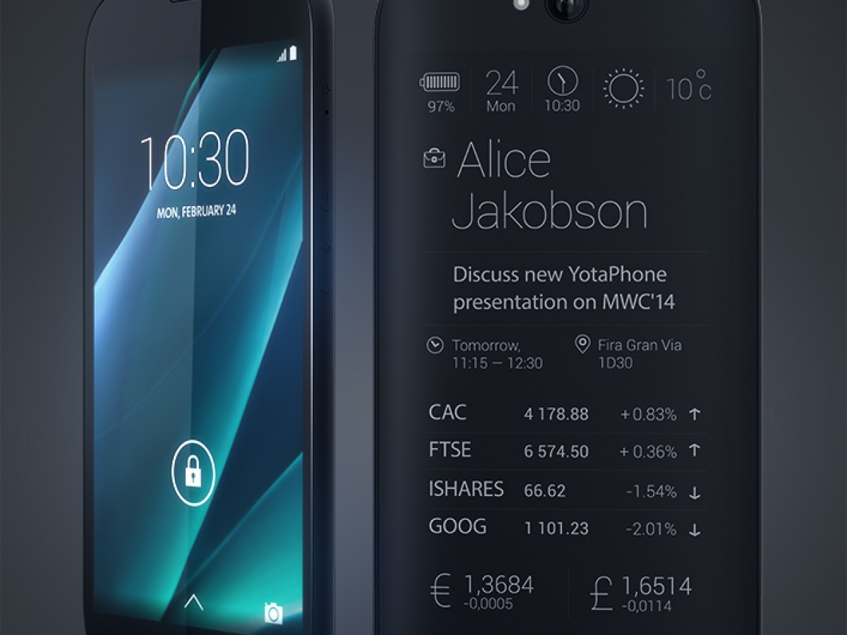 Le YotaPhone nouveau est arrivé, cette fois avec un écran e-Ink tactile
