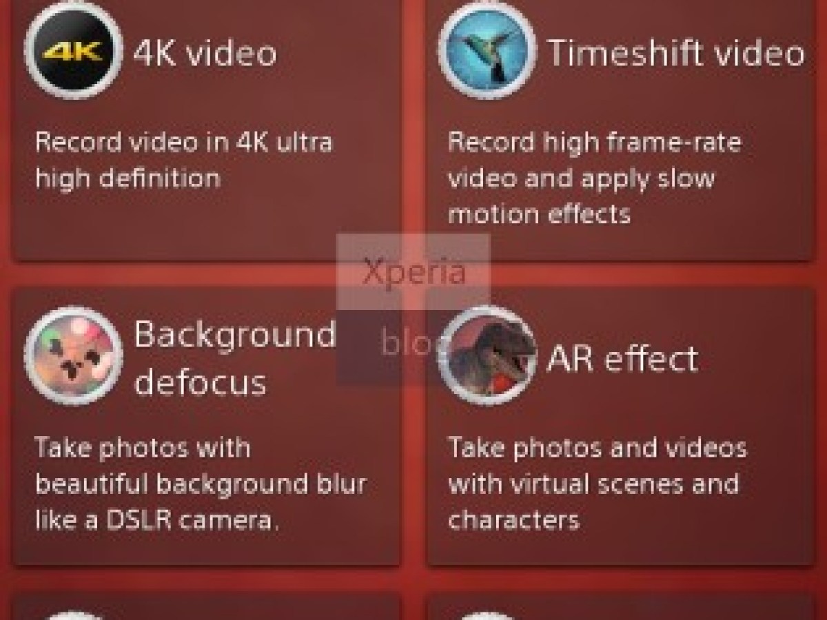 Sony Sirius D6503 : la piste de l'enregistrement vidéo en 4K se confirme