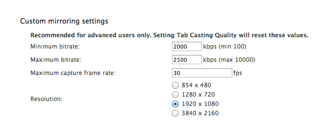 Chromecast : une extension Chrome peut diffuser en FullHD et 4K