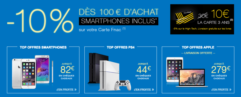 Bon plan : 10 % de remise dès 100 euros d’achat à la Fnac