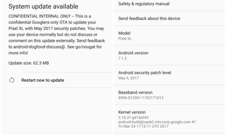 Pixel XL : Google publie une build confidentielle par accident