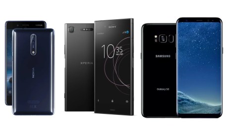 Nokia 8 vs Sony Xperia XZ1 vs Samsung Galaxy S8 : le bon, la brique...
