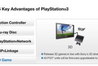 La PS3 supportera les jeux 3D en 2010, indique Sony