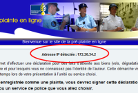 Petit problème de détection d'adresse IP par la police...