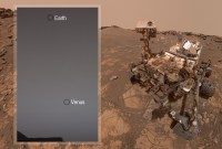 Curiosity a photographié la Terre et Vénus lors d'un crépuscule poussiéreux sur Mars