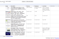 Google Squared affiche les résultats sous forme de tableaux comparatifs