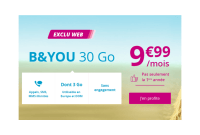 Le Bon Plan Du Jour : forfait sans engagement B&You 30 Go à 9,99...