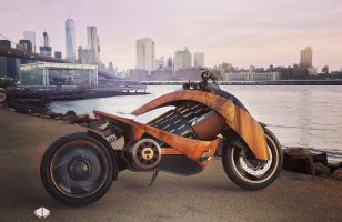 Cette moto électrique française est... en bois