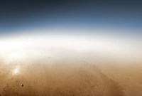 Cette version colorisée d'une photo de l'atterrissage de Perseverance est grandiose