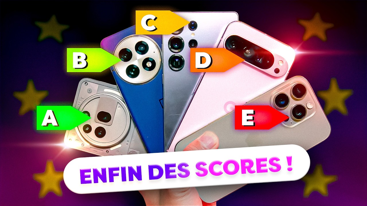FINI les ARNAQUES d’autonomie ? Les smartphones vont devoir être NOTÉS ! (Autonomie, durabilité...)