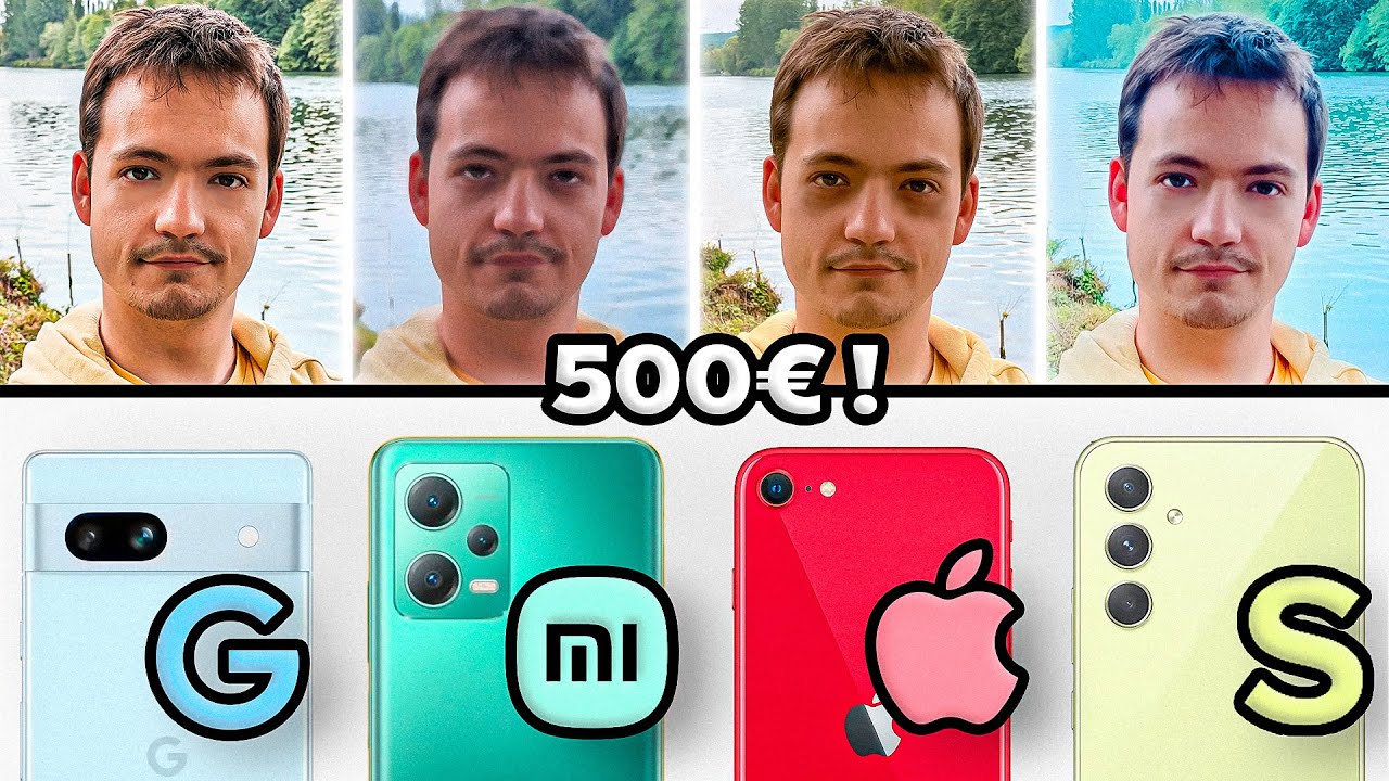 LE MEILLEUR smartphone à 500€ en PHOTO (Pixel 7a / Samsung A54 / iPhone SE / Redmi Note 12 Pro)
