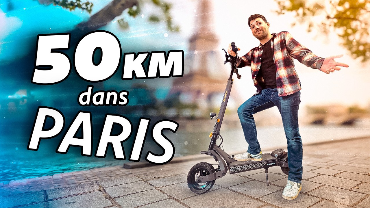 J'ai TRAVERSÉ tout Paris en trottinette en UNE seule charge !