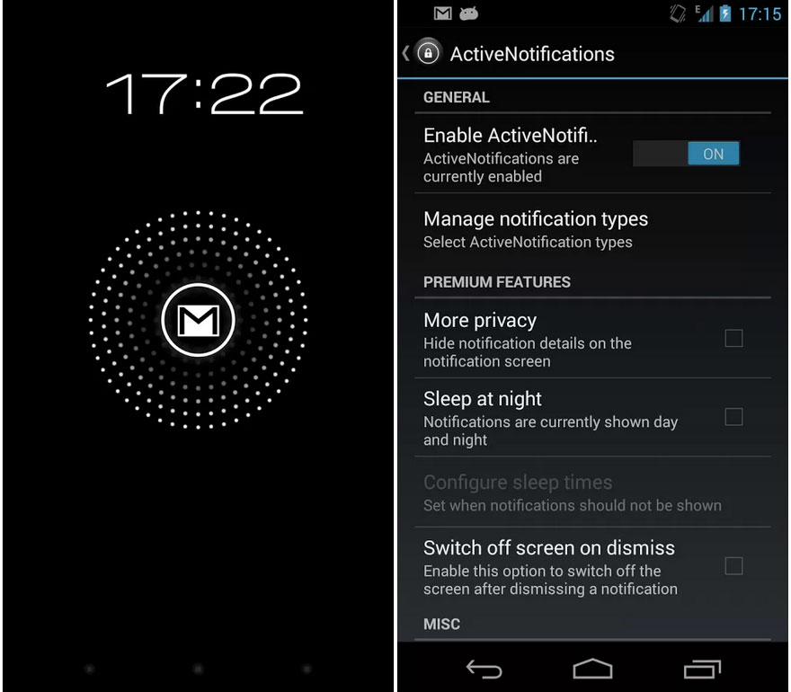 Les ActiveNotifications du Moto X disponibles dans une application sur le Google Play