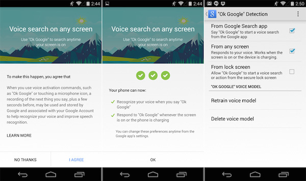 La commande vocale « Ok Google » arrive sur toutes les pages du smartphone (aux USA)