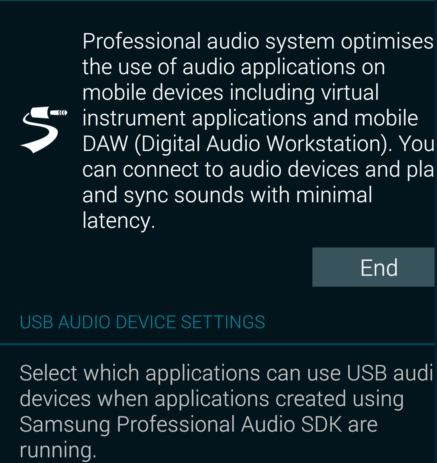 Lollipop apporte un nouveau pilote audio professionnel pour le Galaxy S5