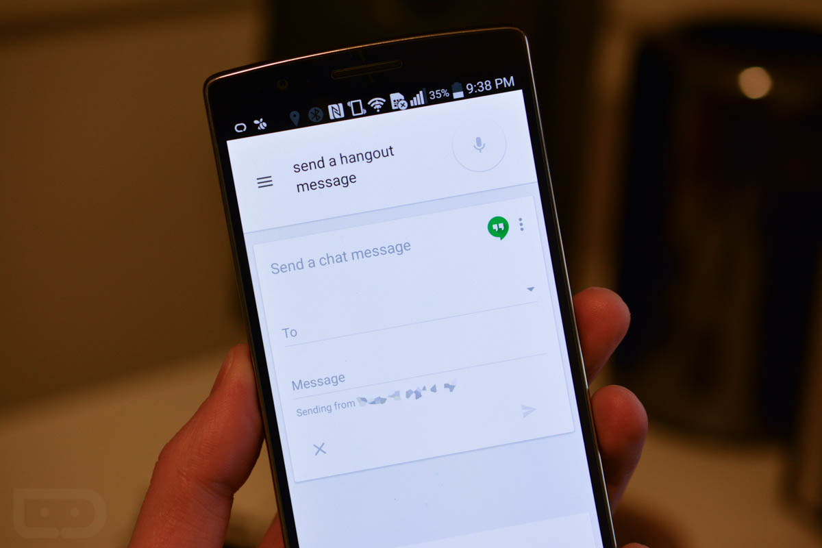 Google Now permet d’envoyer des messages Hangouts en utilisant la commande vocale