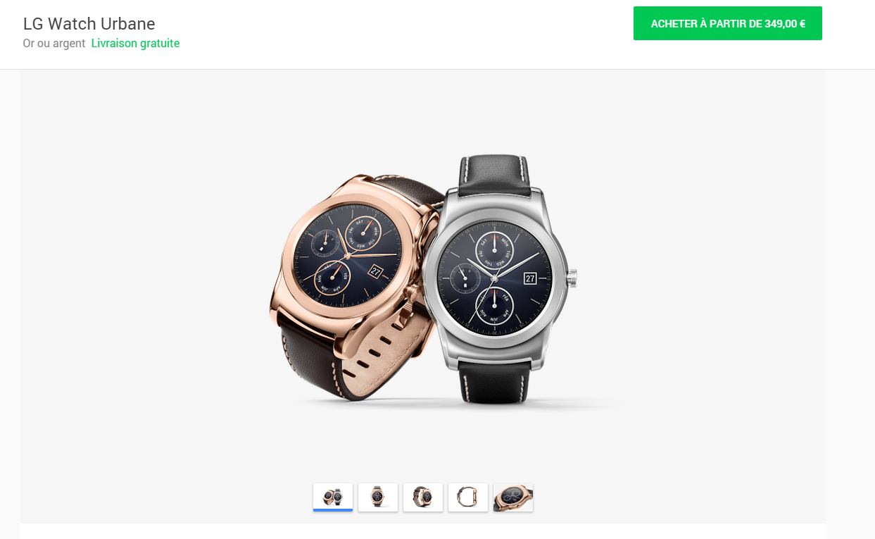 Google Store : la Watch Urbane disponible et baisse de prix de la Moto 360