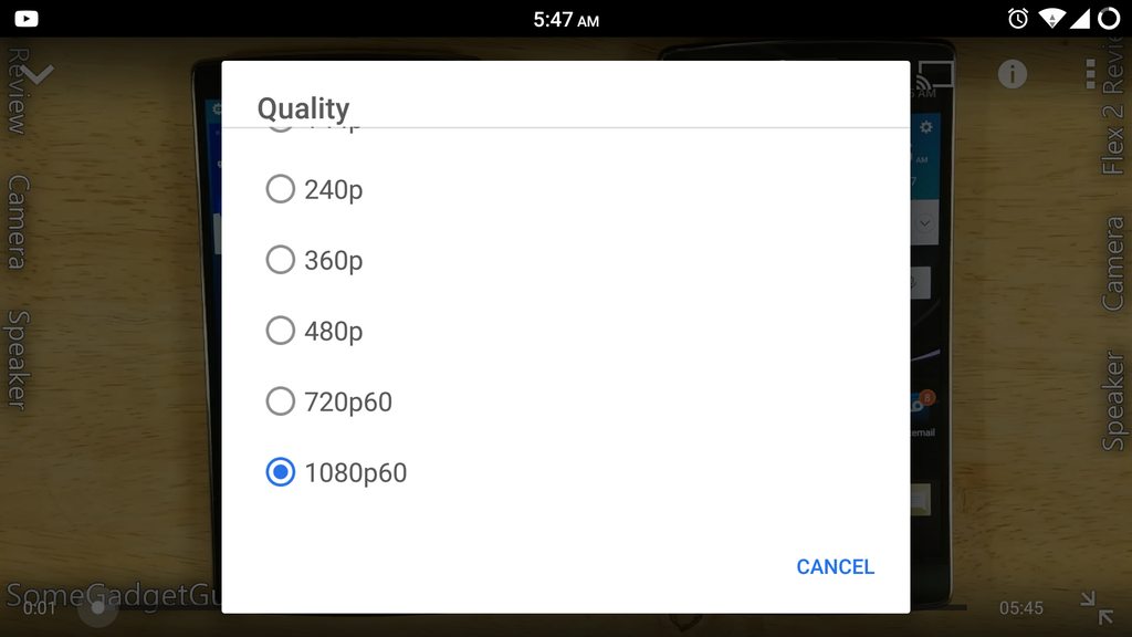 YouTube : les vidéos à 60 FPS (1080p et 720p) disponibles sous Android