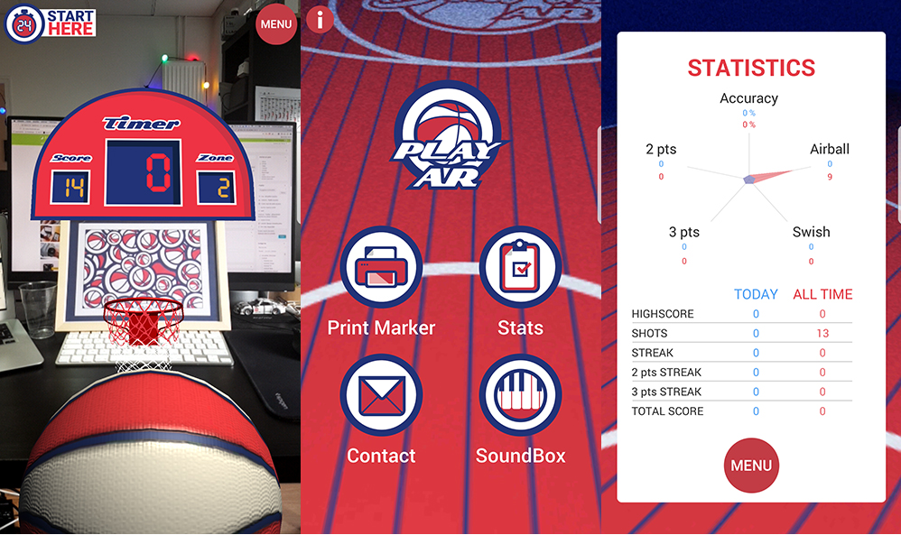 Ball in AR propose de jouer au basket en réalité augmentée sur Android et iOS