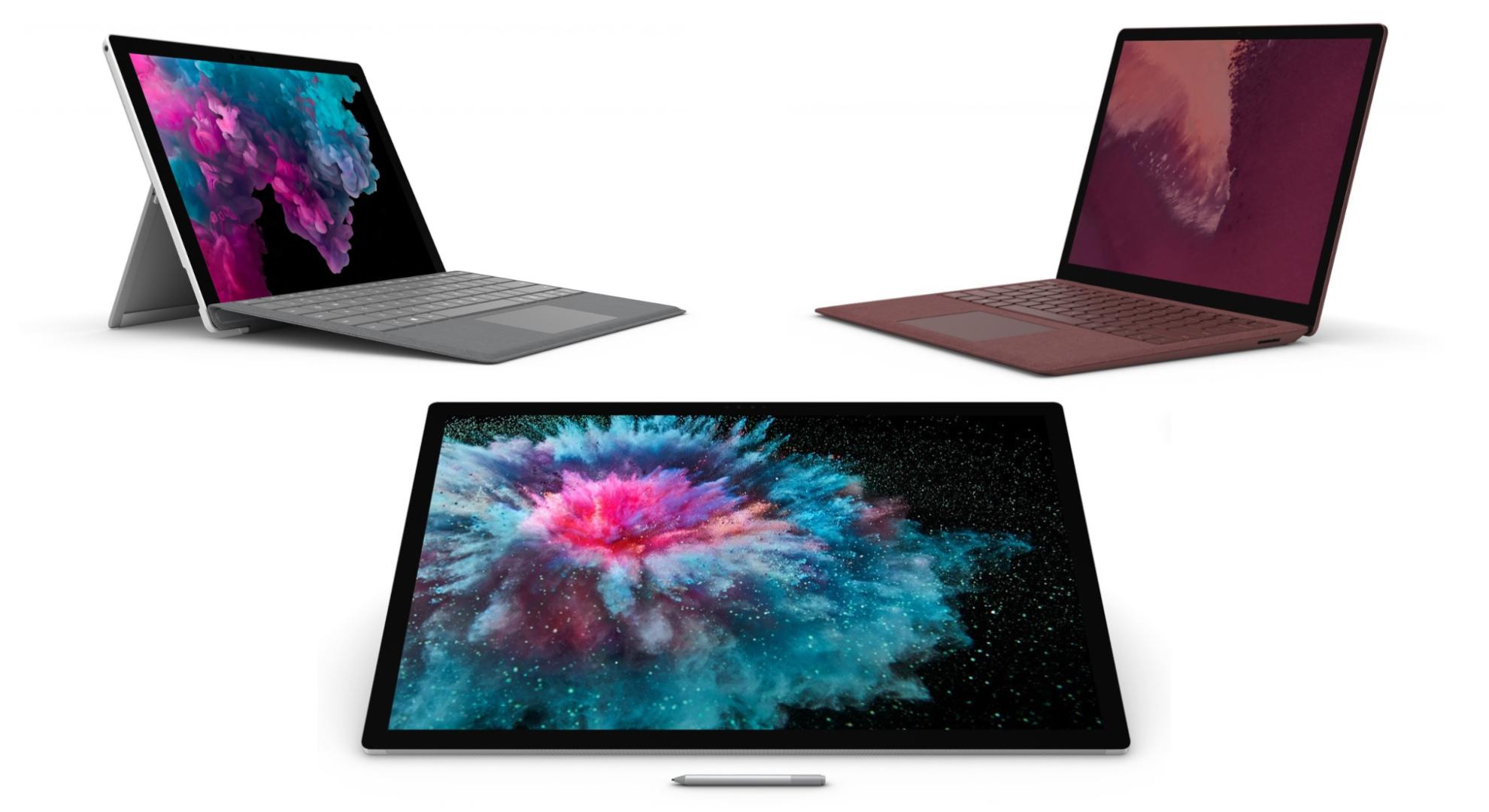 Les Surface Pro 6, Surface Laptop 2 et Surface Studio 2 sont enfin disponibles