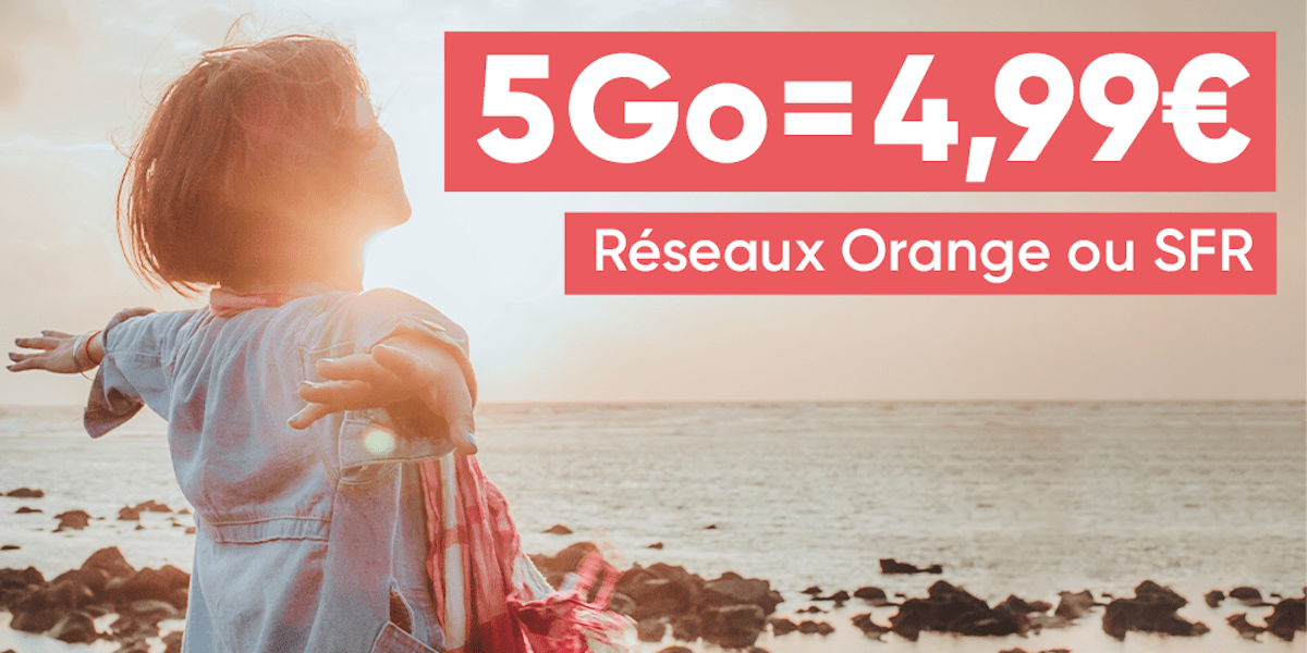Forfait mobile : dès 4,99 euros/mois pour 5 Go, choisissez entre le réseau Orange ou SFR