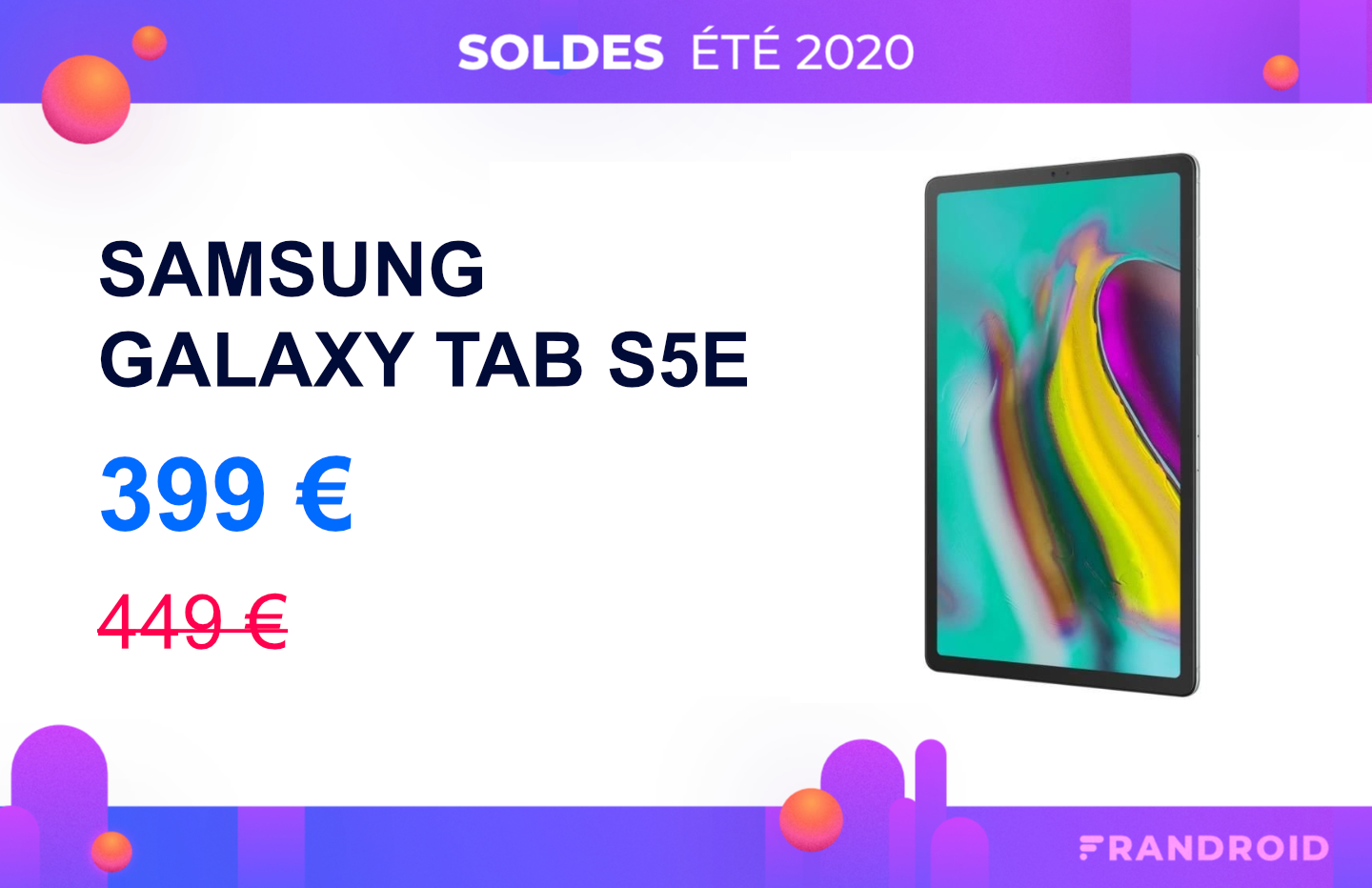 Galaxy Tab S5e : le prix de tablette de Samsung chute pendant les soldes