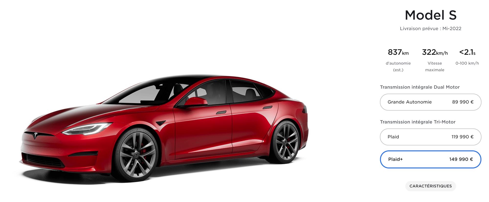 Tesla Model S (2021) : prix, fiche technique, test et ...