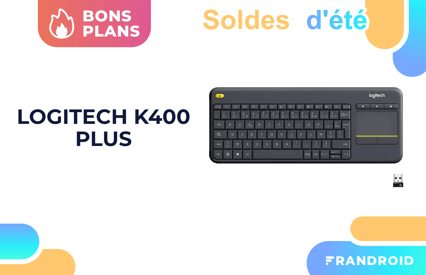 Le très populaire clavier Logitech K400 plus est à moitié prix pendant les soldes