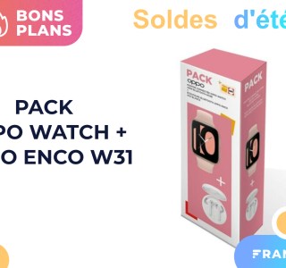 Soldes : 80 € de réduction pour ce pack Oppo Watch + écouteurs sans fil