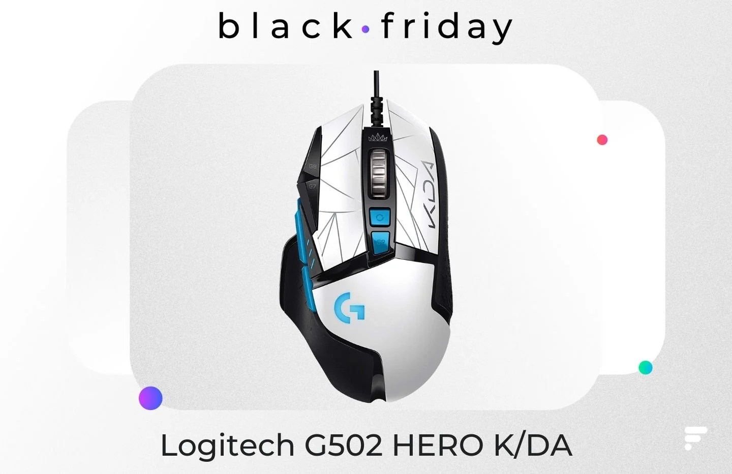 Logitech G502 Hero K/DA : plus de 50 % de réduction pour la souris gaming de référence