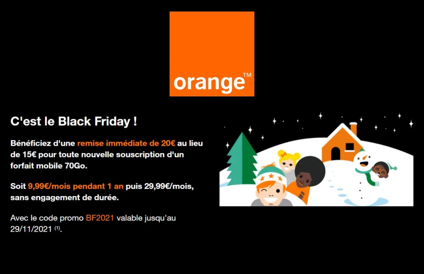 70 Go à 9,99€/mois chez Orange : c’est le forfait mobile du Black Friday à ne pas louper