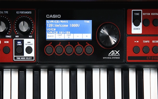 Si vous pouvez le taper, le piano Casio CT-S1000V peut le chanter