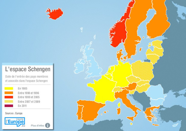 schenghen-map-toute-europe Carte de l’espace Schengen, via Toute l’Europe
