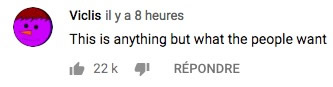 C’est exactement l’inverse de ce que veut le public