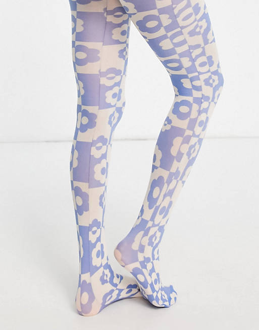 Les collants colorés à imprimé sixties nous font une belle jambe cet automne/hiver