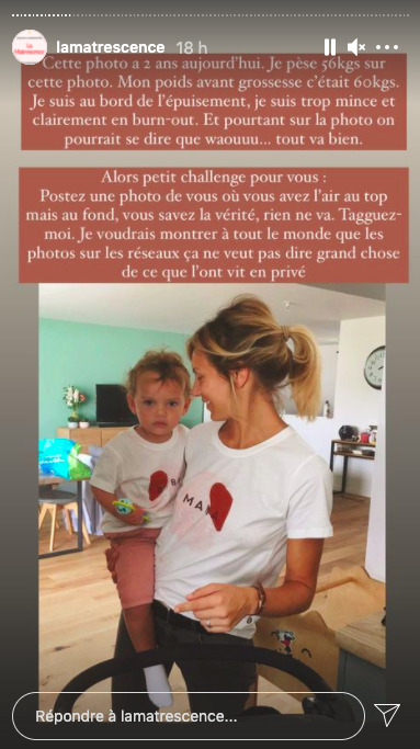 Capture d’écran de la story de Clémentine Sarlat sur son compte Instagram
