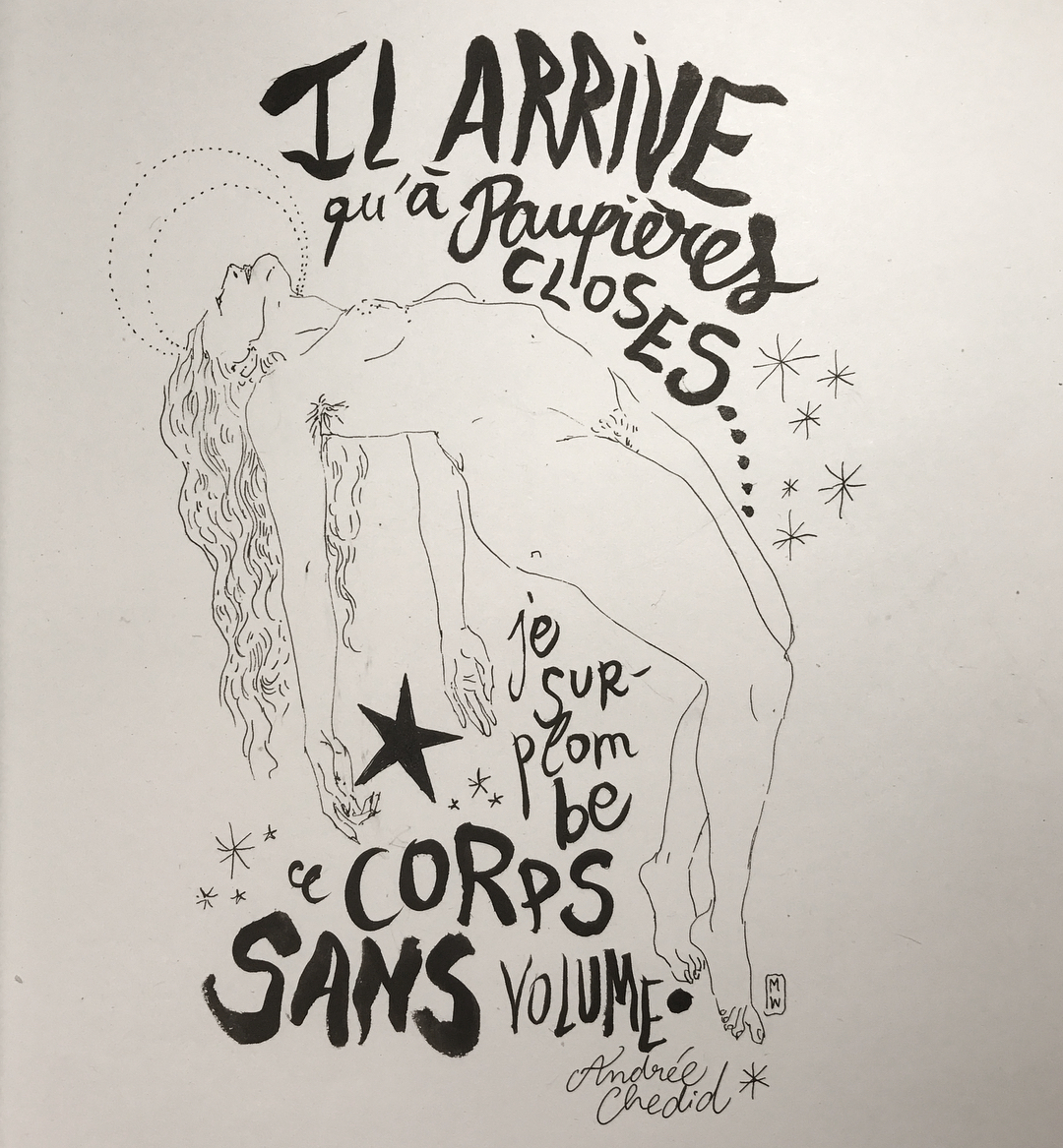 La poétesse Andrée Chedid, par Diglee (Instagram)