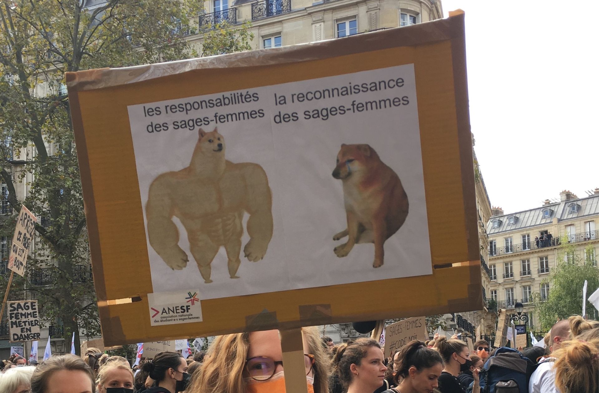 Dans la manifestation des sages-femmes du 7 octobre 2021 – Maëlle Le Corre