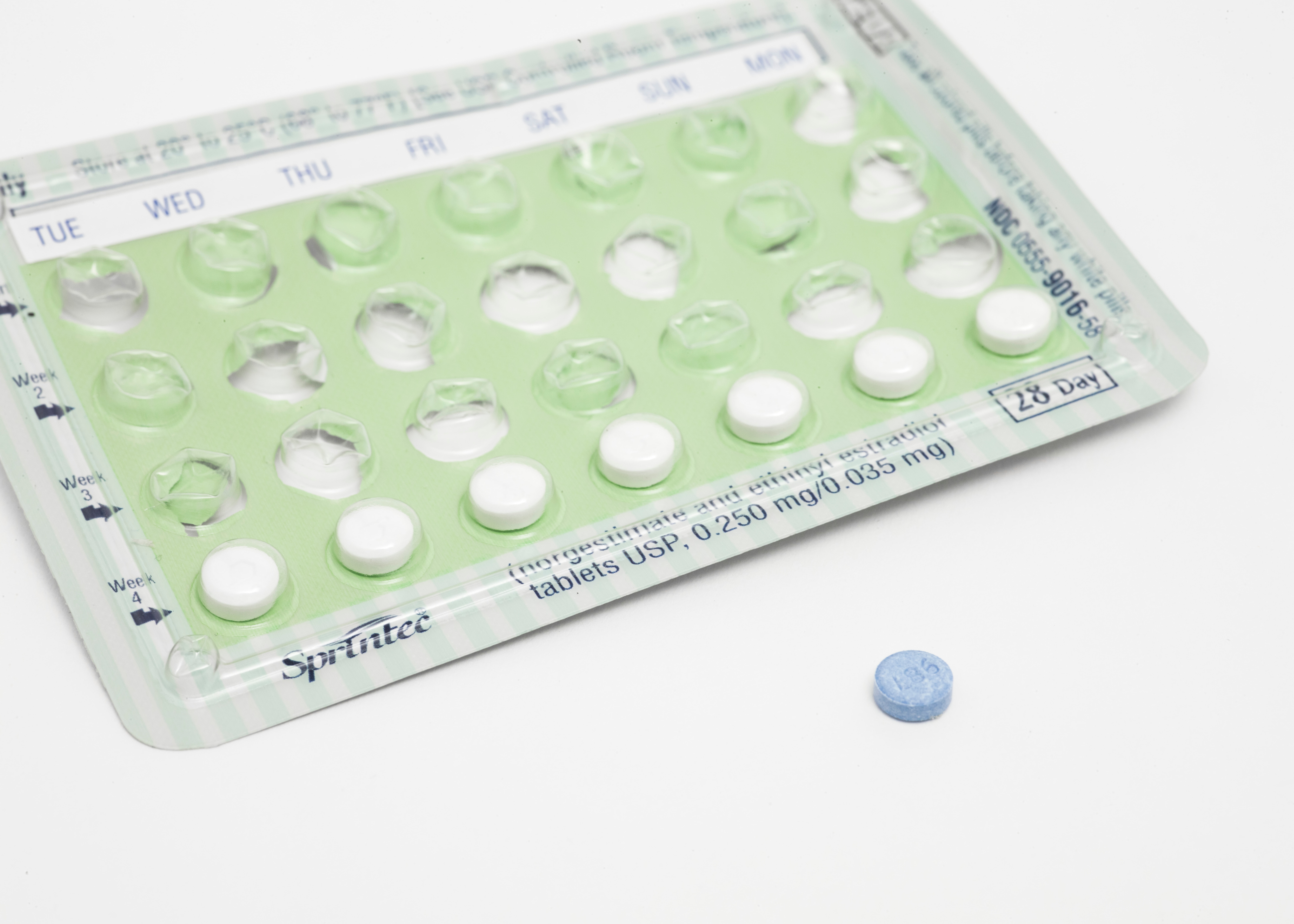 Plaquette de pilules contraceptives