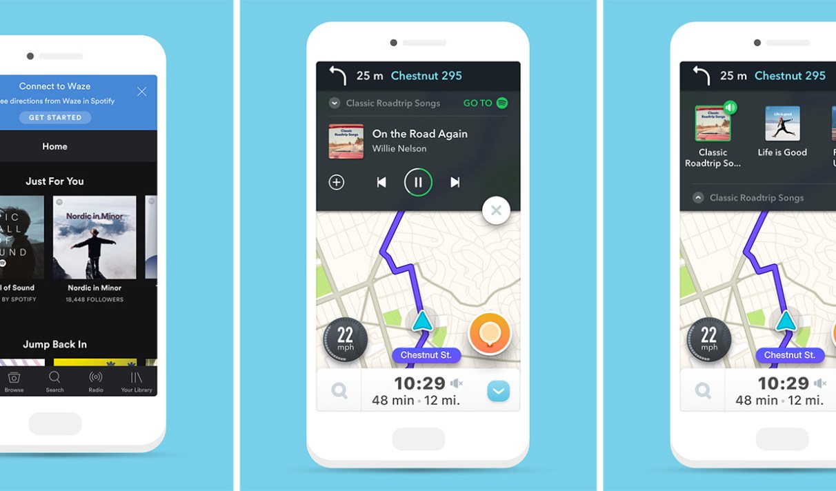 Afin D Eviter De Distraire Le Conducteur Waze Et Spotify Fonctionnent Ensemble Sur Ios Afin D Eviter De Distraire Le Conducteur Waze Et Spotify Fonctionnent Ensemble Sur Ios